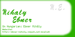 mihaly ebner business card