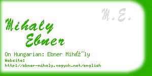 mihaly ebner business card